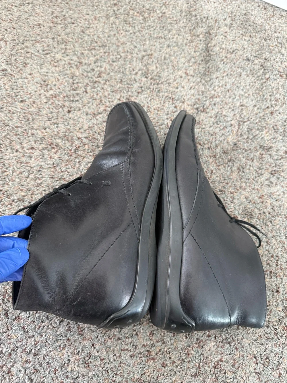 Tods Black Leather Chukka Boots size 8